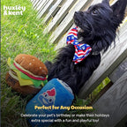 Huxley & Kent Funny Dog Toy w/Squeaker – Power Plush Squeaky Dog Toys for Small, Medium & Large Dogs – Soft Stuffed Animal for Indoor Play & Fetch - Hamburger, Small
