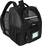 PetAmi Dog Cat Backpack Carrier, Expandable Pet Carrier Backpack for Travel Hiking, Small Medium Dog Puppy Large Cat Carrying Backpack, Airline Approved Ventilated Soft Back Support, 18 lbs, Black