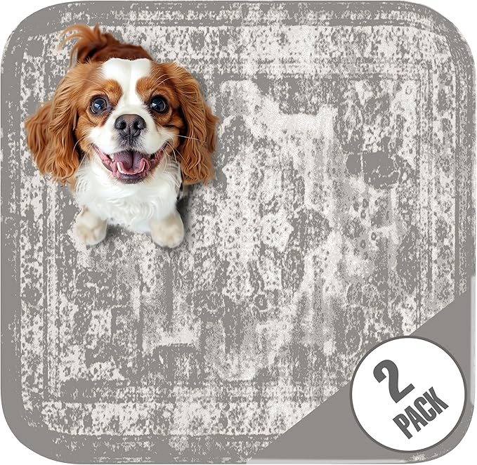 PUPIBOO Washable Pee Pads for Dogs and Cats - Super Absorbent Reusable Puppy Training Pads - 100% Waterproof, Leak-Proof & Non-Slip Whelping Pads for Pet Housebreaking
