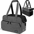PetAmi Small Dog Purse Carrier, Soft-Sided Pet Carrier Bag with Pockets, Portable Puppy Cat Travel Handbag Tote, Airline Approved Breathable Mesh, Poop Bag Dispenser, Sherpa Bed, Max 18 lbs, Dark Gray