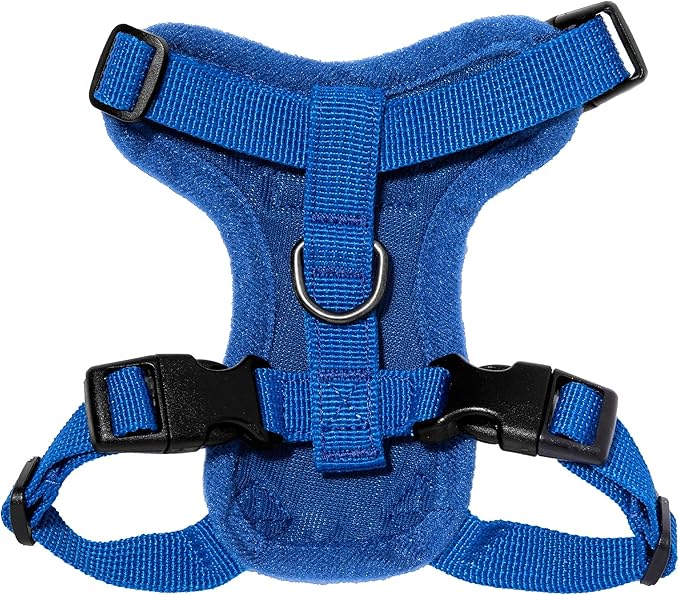 Voyager Escape-Proof Step-in Lock Cat Harness & 5ft Neoprene-Handle Leash Set All-Weather Mesh with Reflective Stitching for Small to Large Cats by Best Pet Supplies, Royal Blue, XXS