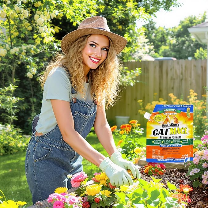 Nature's Mace, Cat Mace, 2.5lb Granular, Cat Repellent Outdoor to Keep Cats Away, Keep Cats Out of Yard Permanently, with Consistent Use, for Garden, Plants, No-Dig, Stray Deterrent