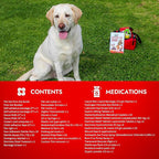 Pet Vet Medic Cat & Dog First Aid Kit - Dog Emergency Kit, Dog Health Supplies & Dog Wound Care -with Dog Thermometer, Dog Bandages for Wounds - Dog Essentials, Dog Supplies, Dog Travel Bag (Large)
