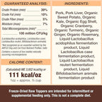 Primal Dog Food Toppers & Cat Food Toppers, Cupboard Cuts, Grain Free Meal Mixers with Probiotics, Raw Freeze Dried Dog Treats & Cat Treats, Great for Training (Pork, 3.5 oz)