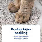 PetSafe Cat Litter Mat - Waterproof Litter Trapping Mat for Hygienic Clean Floors - Anti-Slip Double Layer Back - Cat-Friendly Texture for Sensitive Paws - Small