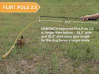Dewonch Flirt Pole Dog Toys for Training & Exercise,Durable Teaser Stick with Fleece Rope Lure for Medium & Large Pets to Fetch Chase Pull and Tug of War (Yellow, POLE-39.5 inches)