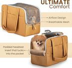 Dog Purse Carrier for Small Dogs – Cotton Padded Interior, Multiple Pockets, Breathable Mesh & Comfortable Strap – Durable Polyester Travel Bag, Lightweight Cat Carrier - Versatile Small Pet Bag