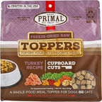 Primal Dog Food Toppers & Cat Food Toppers, Cupboard Cuts, Grain Free Meal Mixers with Probiotics, Raw Freeze Dried Dog Treats & Cat Treats, Great for Training (Turkey, 18 oz)