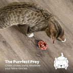 Catstages Plaque Away Pretzel Cat Toy – Interactive Catnip Dental Chew Toy to Help Clean Teeth, Fun for Play and Chewing, Orange