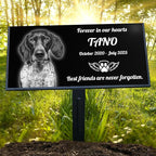 Personalized Pet Memorial Stones, Memorial Plaque for Pets, Dog, Cat, Black Granite Memorial Garden Stone Engraved with Photo, Dog Memorial Grave Markers Pet Memorial