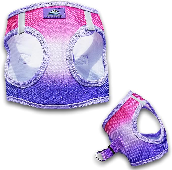 Doggie Design Dog Harness - No Choke Dog Harness, Dog Vest, Mesh Polyester, Pet Harness, Simple Step in and Go Design, Harness for Dog - Raspberry Sundae, S