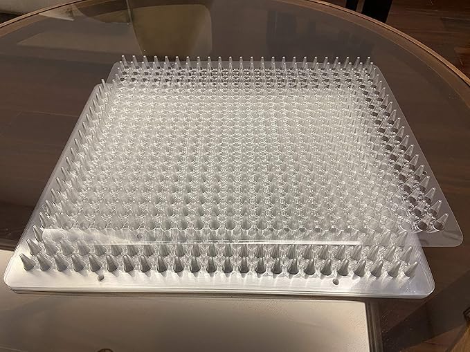 12 Pack Cat Repellent Outdoor/Indoor Scat Mat for Cats&Dogs, Keep Away Pest Plastic Mats with Spikes,16 x 13 Inches