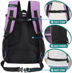 PetAmi Dog Backpack Carrier, Airline Approved Cat Backpacks for Carrying Small Large Cats, Pet Carrier Back Pack, Ventilated Soft Sided for Travel, Hiking, Camping, Max 18 lbs, Purple