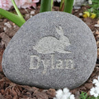 Rabbit Memorial Stone | Personalized Tribute for Cherished Rabbit | Heartfelt Engraved Rabbit Keepsake | Rabbit Loss Gift | Rabbit Sympathy Gifts | Rabbit Memorial Gift