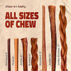 chew-e&tasty Braided 4-5" Bully Sticks Odor Free Long Lasting 100% Beef Chews- Made & Packaged at Food-Grade Facility - High Protein Low Fat Dental Treats