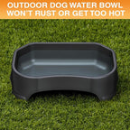Neater Pet Brands Large Water Bowl for Dogs, Outdoor Dog Water Bowl (1.25 Gallon Extra-Large Capacity), Big Trough Style Food Dish for Indoors or Outside, No Spill Large Dog Bowls, Midnight Black