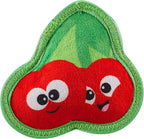 Outward Hound Tough Skinz Durable Squeaky Dog Toy with Two Tough Layers, Cherries, Red, Small