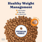 Solid Gold Weight Management Cat Food for Adults - Grain Free & Gluten Free Dry Cat Food Indoor & Outdoor Recipe for Healthy Weight w/Alaskan Pollock & Probiotics for Gut Health & Digestion - 12 LB