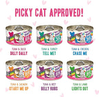 Weruva B.F.F. OMG - Best Feline Friend Oh My Gravy!, Tickle Me Pinks! Variety Pack, 2.8oz Can (Pack of 12)