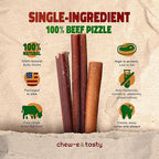 chew-e&tasty 12" Jumbo Braided Bully Sticks Odor Free Long Lasting Beef Chews- Made & Packaged at Food-Grade Facility High Protein Dental Treats