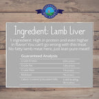Freeze Dried Dog and Cat Treats, Lamb Liver, All Natural Single Ingredient Freeze-Dried Dog Treat & Snacks, Made in USA, High Protein, Essential Nutrition of Raw Food, 8oz