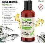 Deley Naturals Dog Fish Oil Icelandic 2X Omega - Dog Itching Skin Relief with Omega 3 6 9 for Allergies, Coat & Heart - Omega 3 Fish Oil for Dogs Skin Irritation - 4oz Omega Oil for Dogs Made in USA
