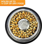 Neater Pet Brands Stainless Steel Slow Feed Bowl - Non-Tip & Non-Skid - Stops Dog Food Gulping, Bloat, Indigestion, and Rapid Eating (3/4 Cup)
