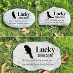 Zatanmulo Personalized Pet Memorial Stone, Garden Memorial Stone Personalized, Parrot Headstone, Parrot Tombstone, Memorial Plaque Outdoor, Garden Stepping Stone (Parrot)