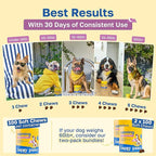 Happy Paws Calming Chews for Dogs, Soft Chews with Chamomile, Passion Flower, Valerian Root, Tryptophan & Theanine, Supports Relaxation, Balanced Behavior & Sleep, Vegan Peanut Butter Flavor 200 Count