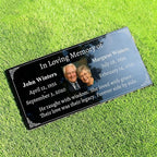 HDSD Memorial Stone Plaque Personalized Granite Grave Marker for Dogs Cats & Loved Ones Laser Engraved Headstone Indoor Outdoor 8×4 or 12×6 Inches