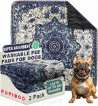 PUPIBOO Washable Pee Pads for Dogs and Cats - Super Absorbent Reusable Puppy Training Pads - 100% Waterproof, Leak-Proof & Non-Slip Whelping Pads for Pet Housebreaking