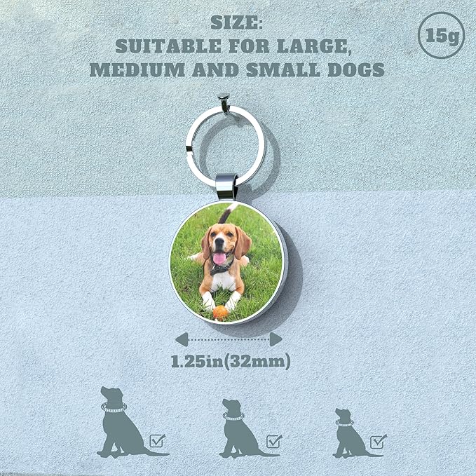 Dog Tags Personalized for Pets Custom Dog Tags Dog Name Tag QR Code Pet Tags Smart Pet ID Tags Free Online Pet Page Prevent Lost/Modifiable Colorful Paw Print