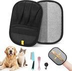 Electrostatic Pet Hair Remover Glove, Reusable Pet Hair Removal Glove for Dog & Cat Grooming, Double Sided Static Pet Hair Fur Remover Tool Mitt Gloves, Pet Hair Cleaning Glove for Dogs & Cats (2PCS)