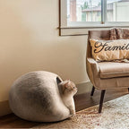 Cat Cave Bed -Handmade Wool Cat Bed Cave, Cat Bed Cat House, Felt Cat Caves for Indoor Cats and Kittens