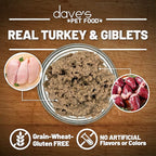 Dave's Pet Food Grain Free Wet Cat Food Gravy (Turkey & Giblets Dinner in Gravy), Made in USA Naturally Healthy Canned, Added Vitamins & Minerals, 5.5 oz Cans (24 Pack)