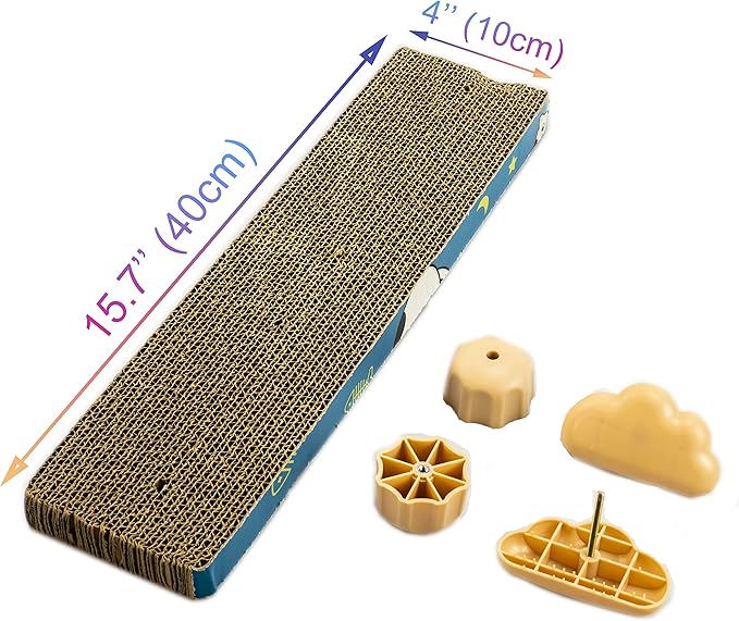 Cat Scratching Post for Cage 40X10CM, Cage Wall Mounted Cat Scratcher, Cardboard Scratcher, SCR-40X10CM-3.3CM