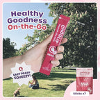 Squeeze Vita Stick Lickable Treats for Dogs & Cats. 7 Heart Support Sticks with Essential multivitamins. Soft and Tasty Paste for All Life Stages, Supporting Heart Health