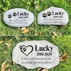 Zatanmulo Personalized Pet Memorial Stone, Garden Memorial Stone Personalized, Dog Headstone, Cat Tombstone, Memorial Plaque Outdoor, Garden Stepping Stone (Pawprint)