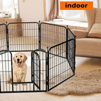Dog Playpen Designed for Dogs, 32 inch 10 Panels.Perfect Dog Pen for Camping, Yard, RV, Garden Fence, Black (Black, 32inch, 10)