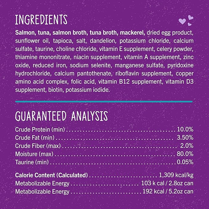 Stella & Chewy's Carnivore Cravings Purrfect Paté - Premium Grain-Free Wet Cat Food - Salmon, Tuna & Mackerel Recipe - High Protein with Bone Broth - Perfect for Picky Eaters - 5.2oz Cans (24 Pack)