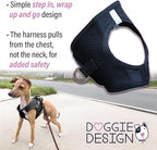 Chest-Pull Dog Harness | Black by Doggie Design