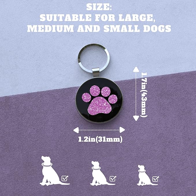 Personalized Dog Tags - Custom QR Code Pet ID Tags - Free Online Scan & Receive Instant Pet Location Alert Email