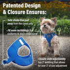 Doggie Design Dog Harness - No Choke Dog Harness, Dog Vest, Mesh Polyester, Pet Harness, Simple Step in and Go Design, Harness for Dog - Cobalt Blue, S