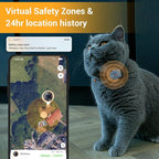 Lite for Cats 4g GPS Tracker | Real Time Tracking | Activity Monitoring |Location History | Unlimited Range | Safety Collar Included | Simply White