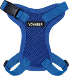 Voyager Escape-Proof Step-in Lock Cat Harness & 5ft Neoprene-Handle Leash Set All-Weather Mesh with Reflective Stitching for Small to Large Cats by Best Pet Supplies, Royal Blue, XXS