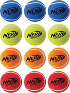 Nerf Dog 12-Piece Dog Toy Gift Set, Includes 2.5in Squeak Tennis Ball 12-Pack, Nerf Tough Material, Multicolored for All Breed Sizes