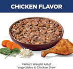 Hill's Science Diet Perfect Weight, Adult 1-6, Weight Management Support, Wet Cat Food, Chicken & Vegetables Stew, 2.8 oz Pouch, Case of 24