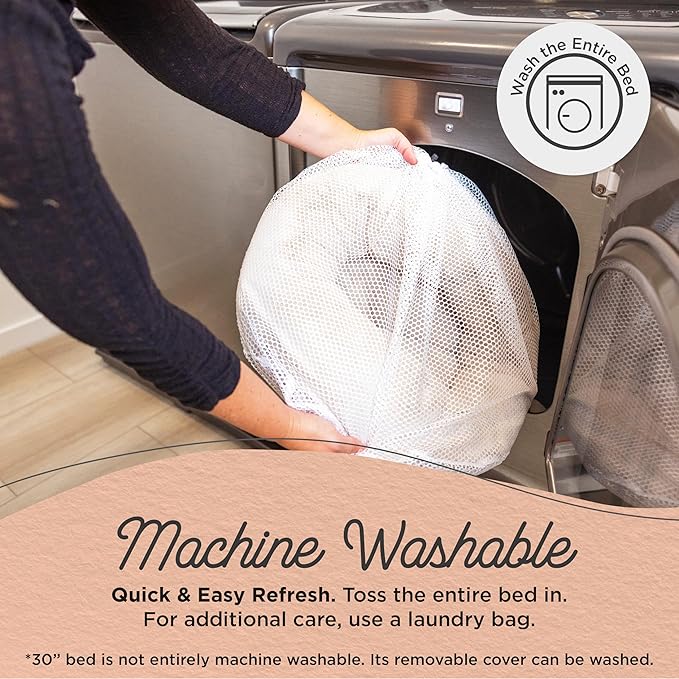 Best Friends by Sheri SnuggleSoft Faux Fur Calming Donut Bed for Dogs, Brown, Small, 23" x 23"