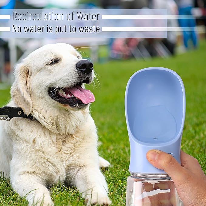 Mr. Pen Portable Dog Water Bottle - 19oz, Blue, Travel & Dispenser for Dogs, Not Dishwasher Safe