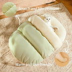 Cat Bed - Cat Cave Bed for Indoor Cats and Small Dogs, Cute Slipper Cat Cave Bed Cat House, Cozy & Soft Plush, Anti-Slip &Durable, Washable for Kittens and Puppies Under 15 lbs (24"x16", M, Green)